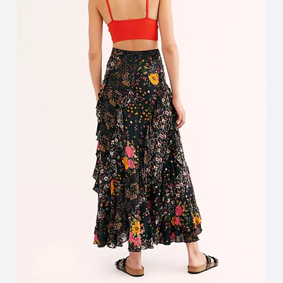 NWTfree people forever flirt Maxi skirt Sz 12 Boho Cottagecore Grunge Whimsigoth - Picture 2 of 12